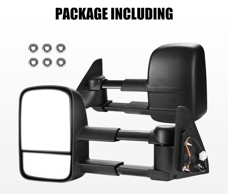 Extendable towing mirrors for Toyota Prado 120 to reduce blind spots and improve visibility