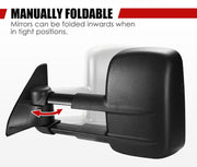 Toyota Prado towing mirrors with manually foldable side mirror for reduced blind spots