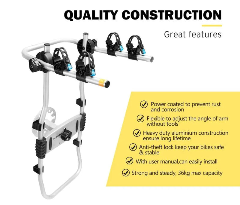 San Hima tire rack for spare wheel, rear bike carrier for multiple bicycles