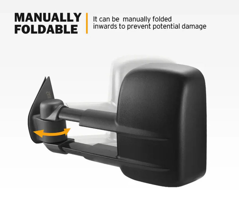 San Hima Gen 1 Extendable Towing Mirrors for Ford Ranger (2009-2011)