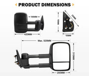 San Hima Gen 1 Extendable Towing Mirrors for Ford Ranger (2009-2011)