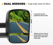San Hima Gen 1 Extendable Towing Mirrors for Ford Ranger (2009-2011)