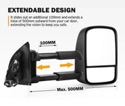 San Hima Gen 1 Extendable Towing Mirrors for Ford Ranger | Wildtrak