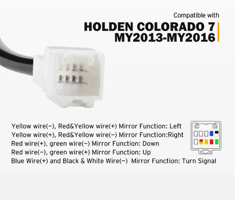 San Hima Gen 1 Towing Extendable Side Mirrors for Holden Colorado and Isuzu