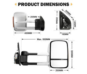 San Hima Gen 1 Towing Extendable Side Mirrors for Holden Colorado and Isuzu