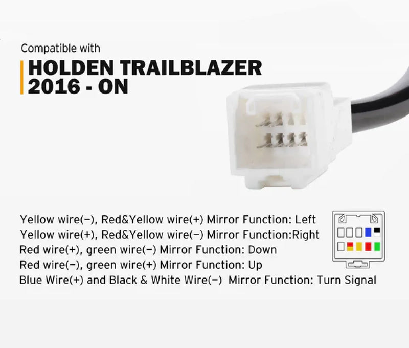 San Hima Gen 1 Towing Extendable Side Mirrors for Holden Colorado and Isuzu