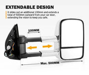 San Hima Gen 1 Towing Extendable Side Mirrors for Holden Colorado and Isuzu