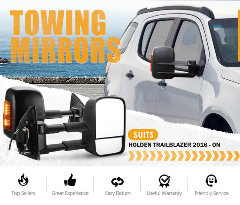 San Hima Gen 1 Towing Extendable Side Mirrors for Holden Colorado and Isuzu