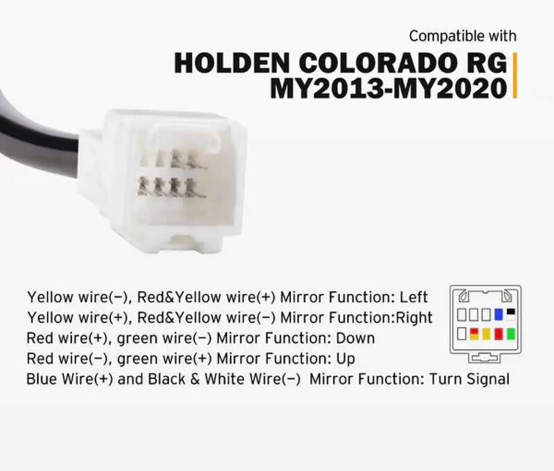San Hima Gen 1 Towing Extendable Side Mirrors for Holden Colorado and Isuzu
