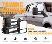 San Hima Gen 1 Extendable Towing Mirrors For Isuzu and Mazda