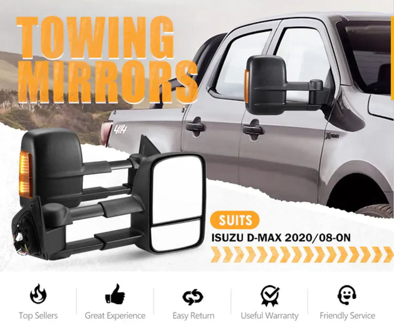 San Hima Gen 1 Extendable Towing Mirrors For Isuzu and Mazda