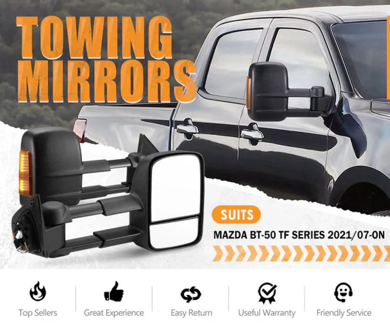 San Hima Gen 1 Extendable Towing Mirrors For Isuzu and Mazda
