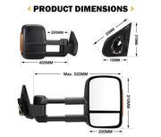 San Hima Gen 1 Extendable Towing Mirrors For Isuzu and Mazda