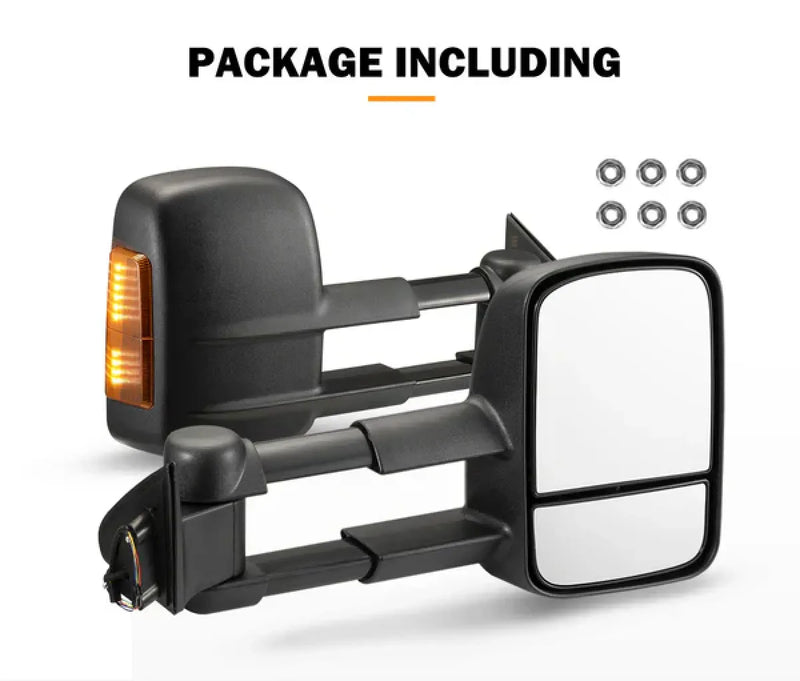 San Hima Gen 1 Extendable Towing Mirrors for Jeep Grand Cherokee (2010-Current)