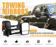 San Hima Gen 1 Extendable Towing Mirrors to Suit Mazda BT-50 | 2012 to Mid-2020