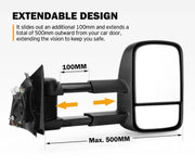 San Hima Gen 1 Extendable Towing Mirrors to Suit Mazda BT-50 | 2012 to Mid-2020