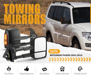 San Hima Gen 1 Extendable Towing Mirrors for Mitsubishi Pajero (2001-2015)
