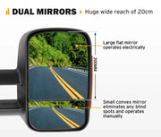 San Hima Gen 1 Extendable Towing Mirrors for Mitsubishi Pajero (2001-2015)