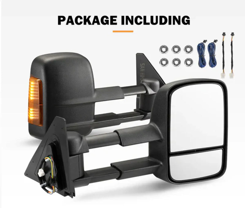 San Hima Gen 1 Extendable Towing Mirrors for Mitsubishi Pajero (2001-2015)