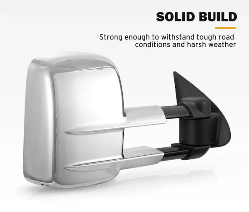 San Hima Gen 1 Extendable Towing Side Mirrors for Mitsubishi Triton MQ/MR (2015-Current) | Black or Chrome