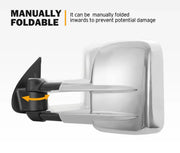 San Hima Gen 1 Extendable Towing Side Mirrors for Mitsubishi Triton MQ/MR (2015-Current) | Black or Chrome