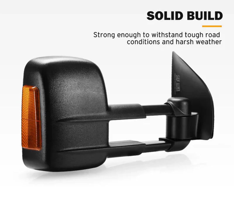 San Hima Gen 1 Extendable Towing Side Mirrors for Nissan Navarra and Pathfinder