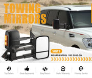 San Hima Gen 1 Extendable Towing Mirrors for Nissan Patrol Y62 (2013-Current)