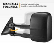 San Hima Gen 1 Extendable Towing Mirrors for Toyota Landcruiser 100 (1998-2007) | Black or Chrome