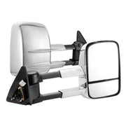 San Hima Gen 1 Extendable Towing Mirrors for Toyota Landcruiser 100 (1998-2007) | Black or Chrome - Chrome