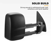 San Hima Gen 1 Extendable Towing Mirrors for Volkswagen Amarok (2009-2023)