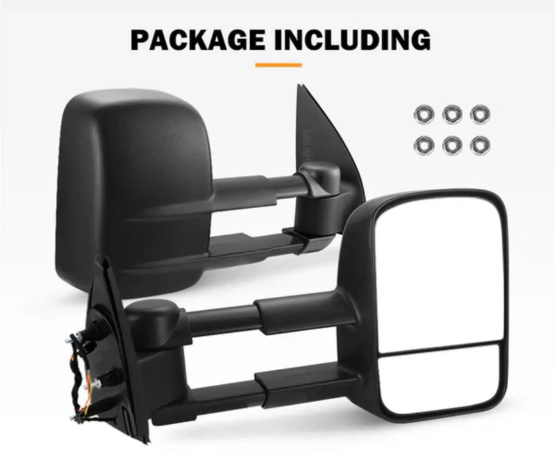 San Hima Gen 1 Extendable Towing Mirrors for Volkswagen Amarok (2009-2023)