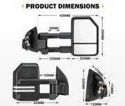 San Hima Gen 2 Extendable Towing Mirrors for Ford Ranger | Wildtrak