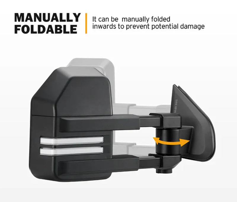 San Hima Gen2 Extendable Towing Mirrors for Isuzu and Mazda