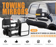 San Hima Gen2 Extendable Towing Mirrors for Isuzu and Mazda