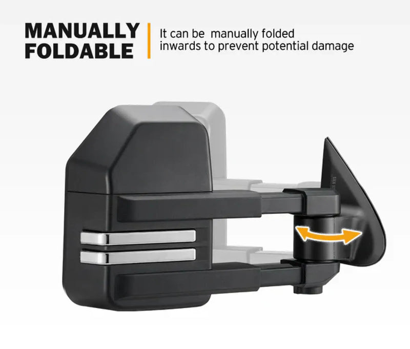 San Hima Gen 2 Extendable Towing Mirrors for Mitsubishi Triton MQ/MR 2015-On