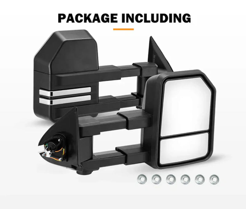 San Hima Gen 2 Extendable Towing Mirrors for Mitsubishi Triton MQ/MR 2015-On