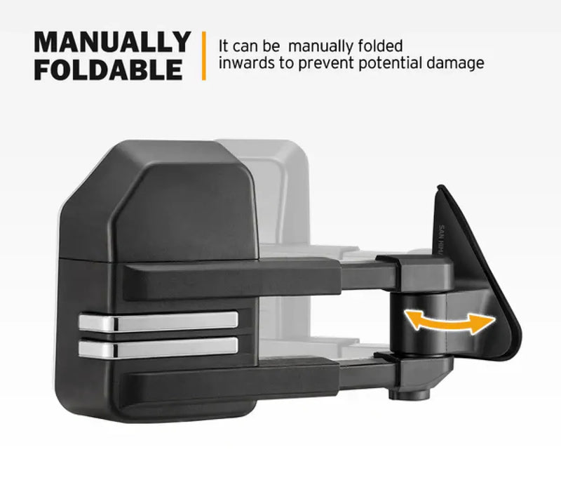 San Hima Gen 2 Extendable Towing Mirrors for Nissan Patrol GU Y61 (1997-2016)
