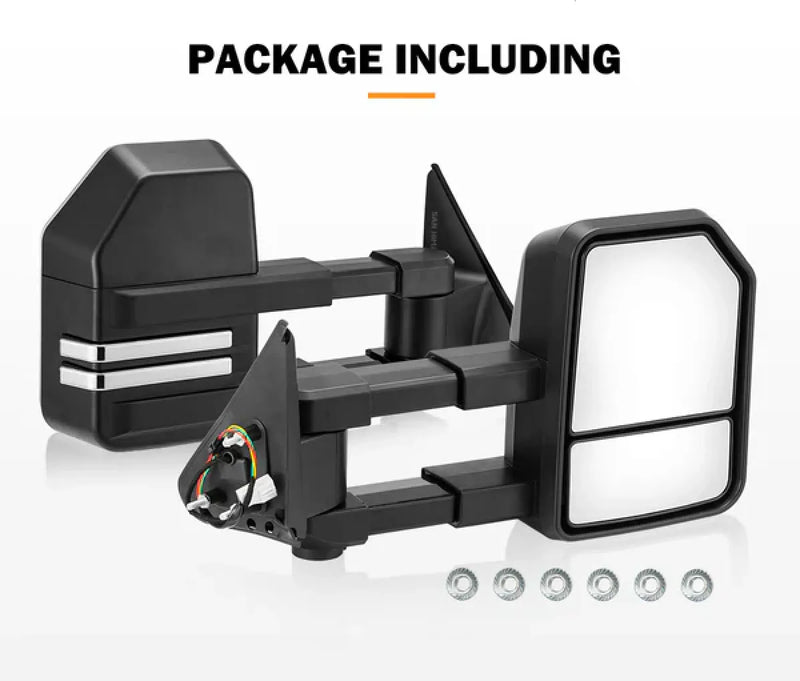 San Hima Gen 2 Extendable Towing Mirrors for Nissan Patrol GU Y61 (1997-2016)