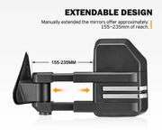 San Hima Gen 2 Extendable Towing Mirrors for Nissan Patrol GU Y61 (1997-2016)