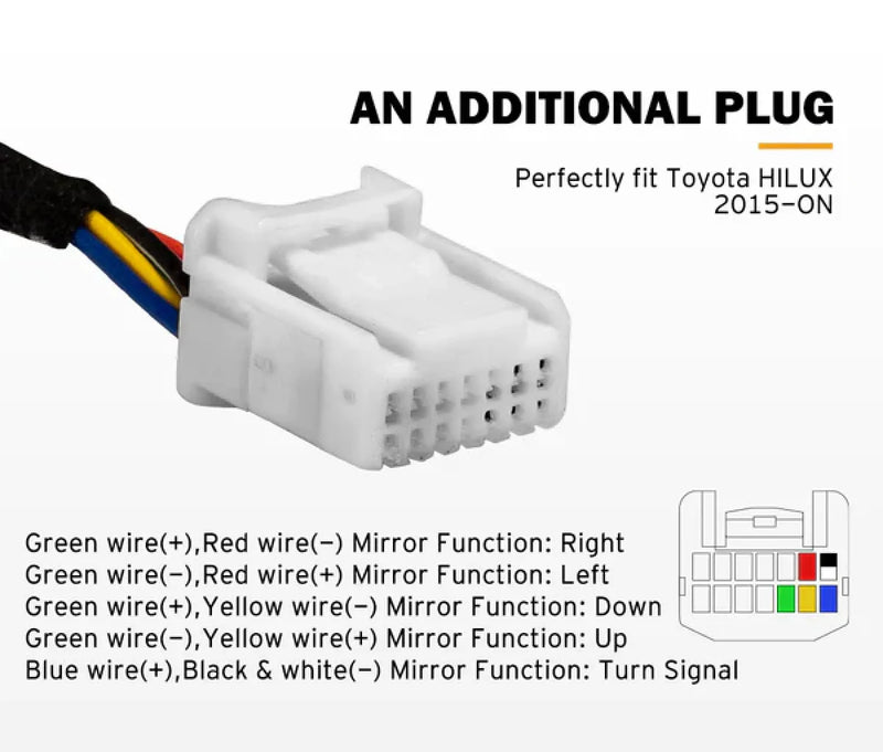 San Hima Gen 2 Extendable Towing Mirrors for Toyota Hilux N80