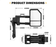 San Hima Extendable Towing Mirrors Gen2 for Toyota LandCruiser | 1984 - Current