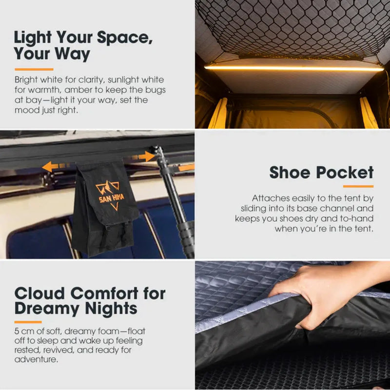 San Hima Gibb Hardshell Rooftop Tent With Ladder