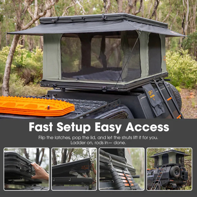 San Hima Gibb Hardshell Rooftop Tent With Ladder