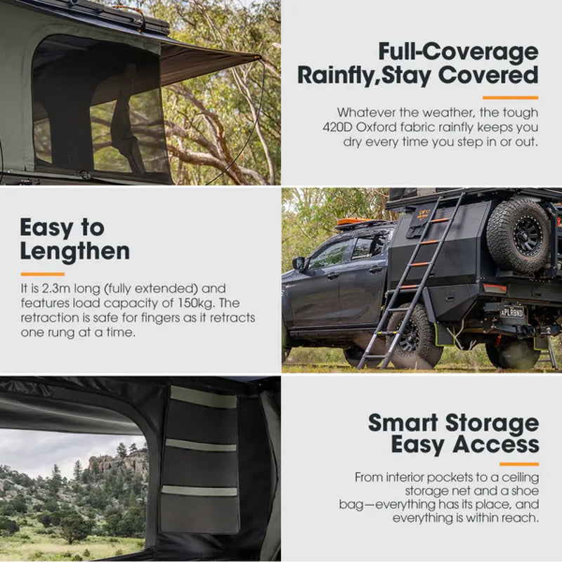 San Hima Gibb Hardshell Rooftop Tent With Ladder