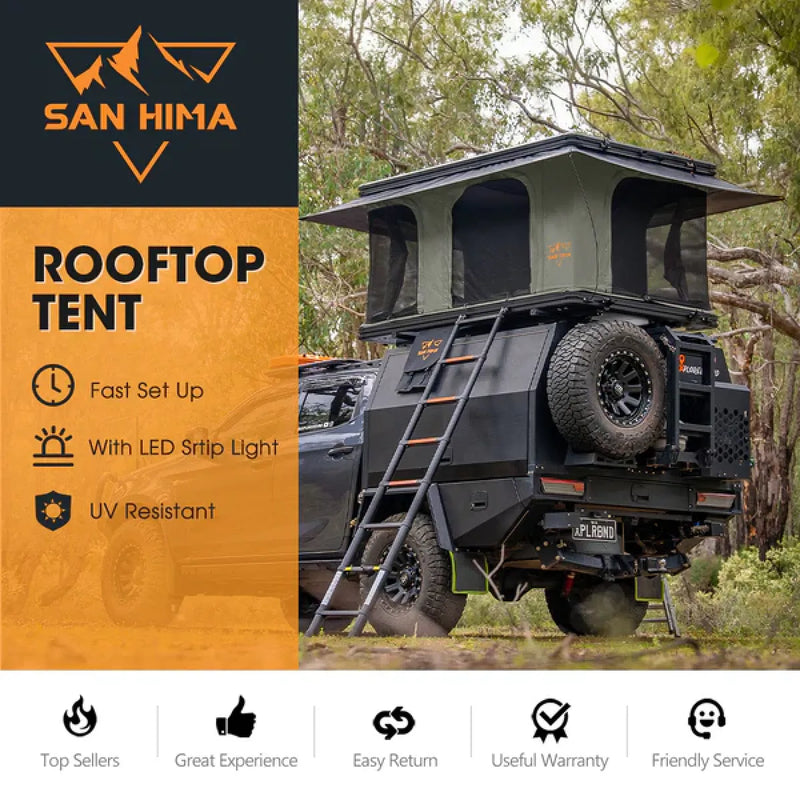 San Hima Gibb Hardshell Rooftop Tent With Ladder