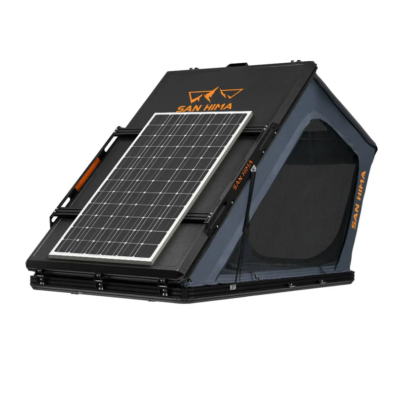 San Hima Kalbarri Gen 2 Hardshell Roof Top Tent with Ladder + Solar Panel - 250W Solar Panel | Black