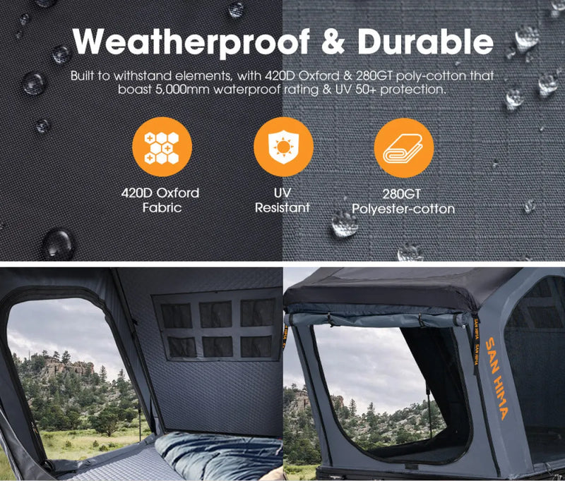 San Hima Kalbarri Gen 2 Hardshell Roof Top Tent with Ladder + Solar Panel