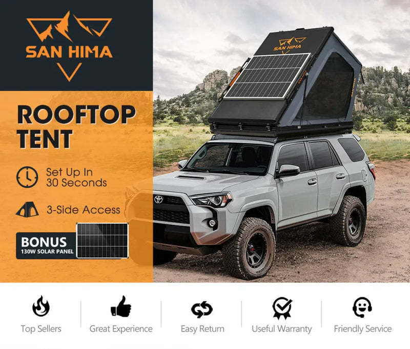 San Hima Kalbarri Gen 2 Hardshell Roof Top Tent with Ladder + Solar Panel