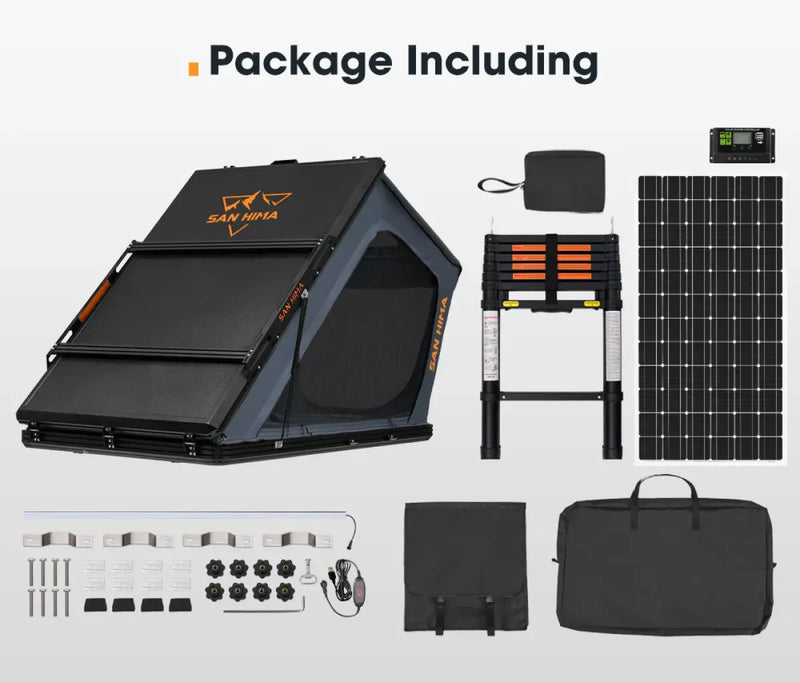 San Hima Kalbarri Gen 2 Hardshell Roof Top Tent with Ladder + Solar Panel