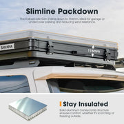 San Hima Kalbarri Lite Gen 2 Rooftop Tent Grey + Ladder & Rack + 200W Solar Panel